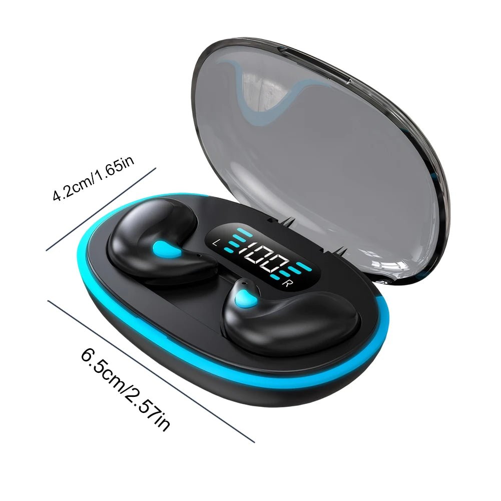 5.3 Stereo Headphones with Charging Case - Bluetooth Sleep Earphones - silverfoxgoods